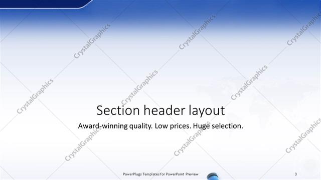 Section Header presentation slide layout