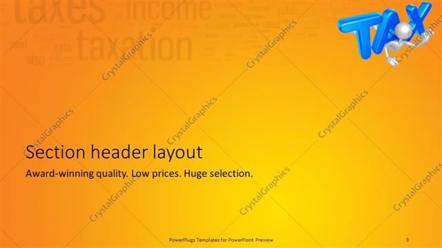 Section Header presentation slide layout