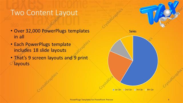 Two Content presentation slide layout
