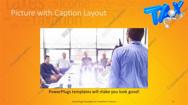 Picture with Caption presentation slide layout