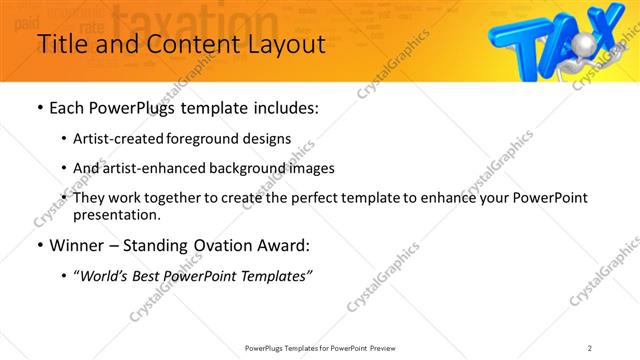 Title and Content presentation slide layout