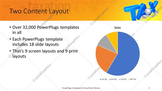 Two Content presentation slide layout