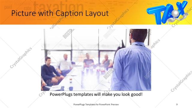 Picture with Caption presentation slide layout