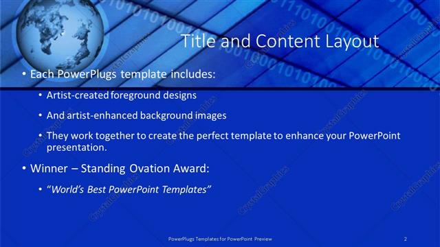 Title and Content presentation slide layout