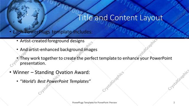 Title and Content presentation slide layout