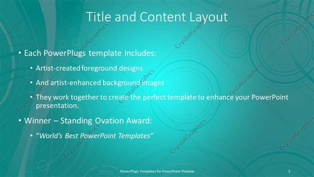 Title and Content presentation slide layout