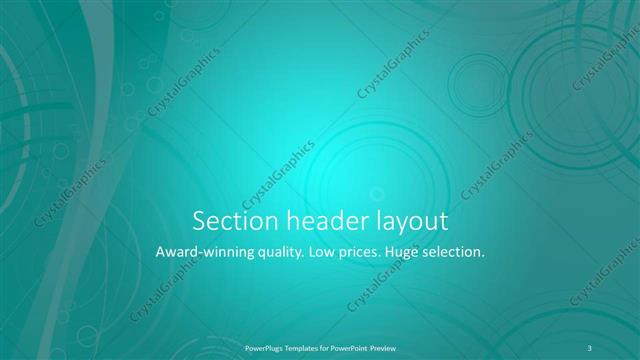 Section Header presentation slide layout