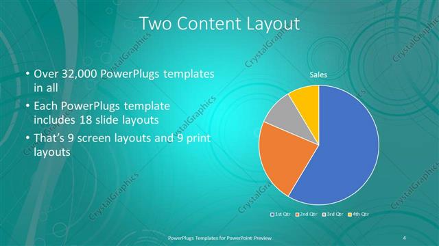 Two Content presentation slide layout