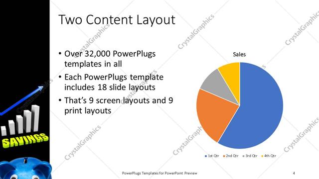 Two Content presentation slide layout