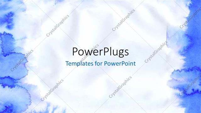  Presentation with watercolor - Blue colored watercolor painted frame