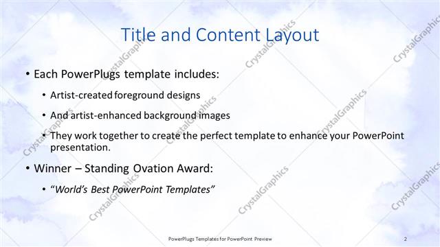 Title and Content presentation slide layout