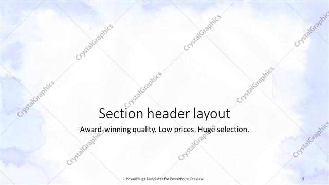 Section Header presentation slide layout