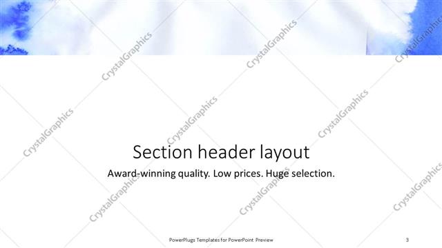 Section Header presentation slide layout