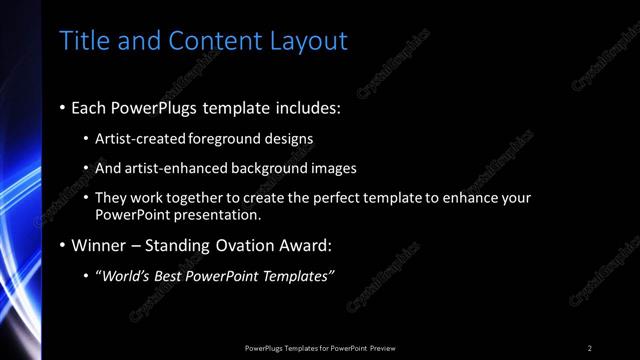 Title and Content presentation slide layout