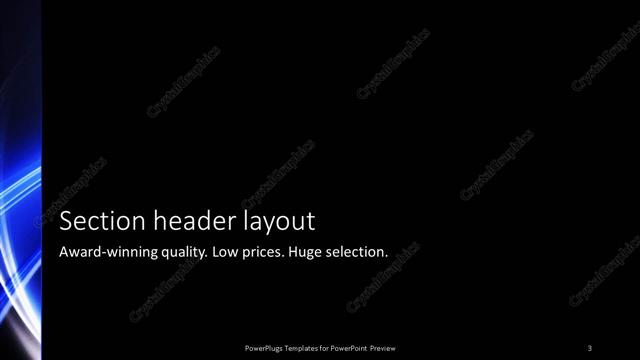 Section Header presentation slide layout