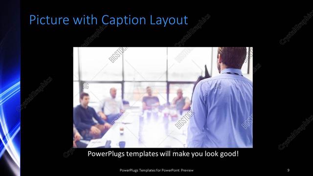 Picture with Caption presentation slide layout