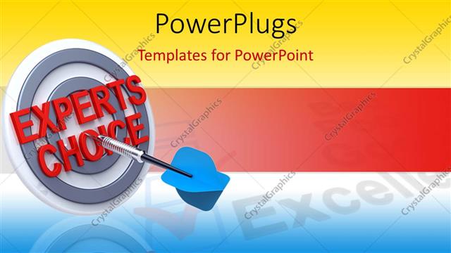  Presentation with choice - Blue tailed dart hits bulls eye of experts choice target