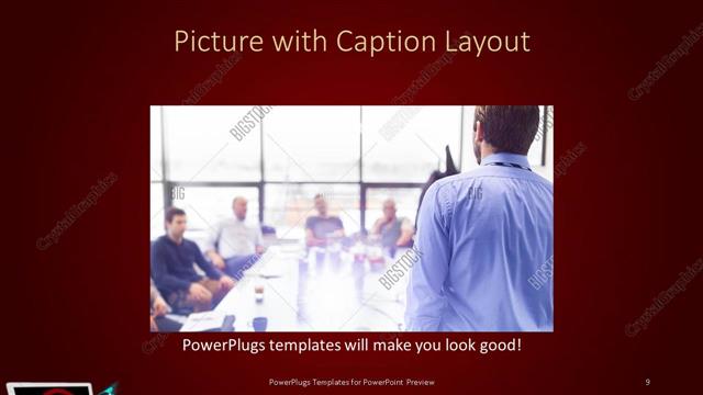 Picture with Caption presentation slide layout