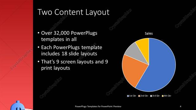 Two Content presentation slide layout