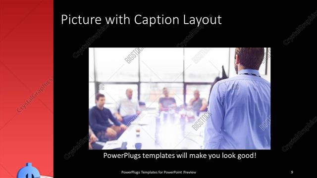 Picture with Caption presentation slide layout