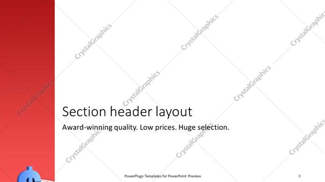 Section Header presentation slide layout