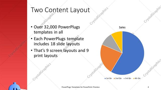 Two Content presentation slide layout