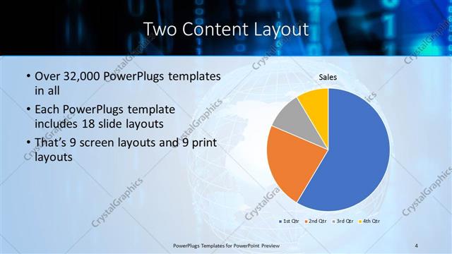 Two Content presentation slide layout