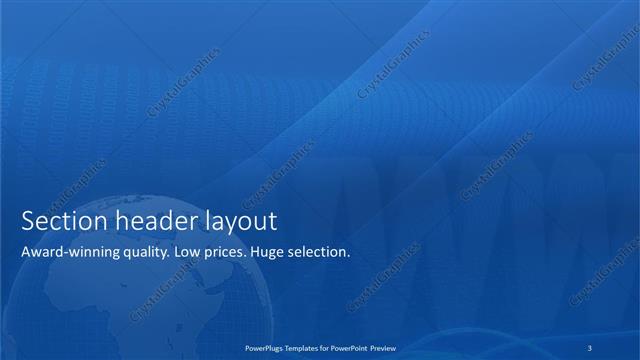Section Header presentation slide layout