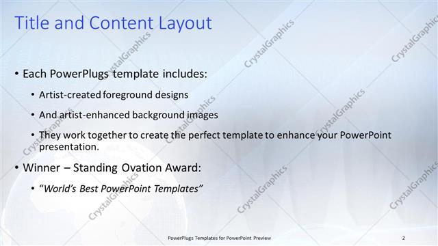 Title and Content presentation slide layout