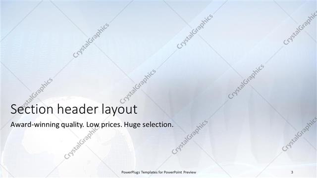 Section Header presentation slide layout