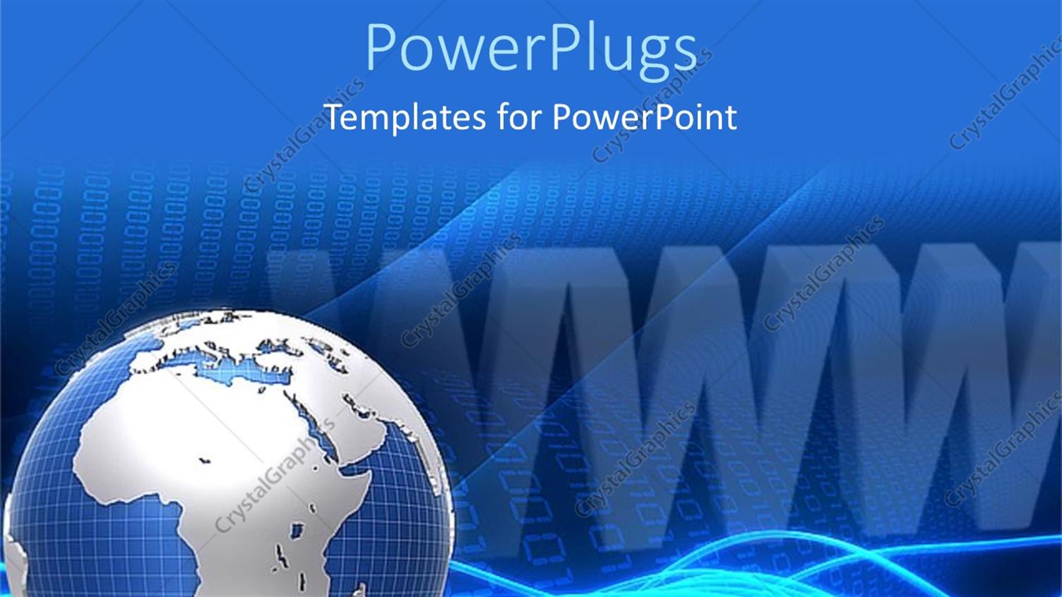 Featuring Blue Earth Globe on a Blue Background with a WWW Text