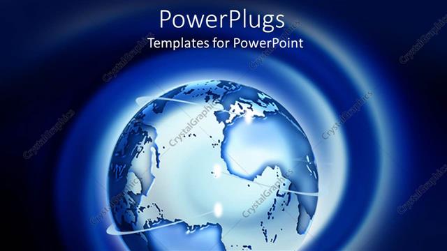  Presentation with globe - Blue earth globe on a blue and black background