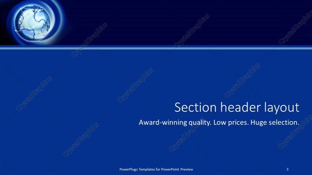 Section Header presentation slide layout
