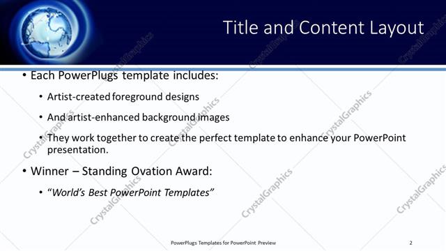 Title and Content presentation slide layout