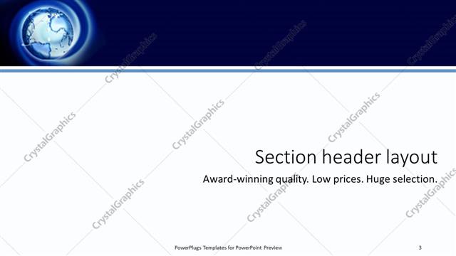Section Header presentation slide layout