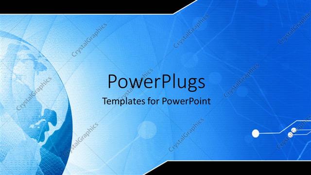  Presentation with blue tech - A blue earth globe on a blue colored background