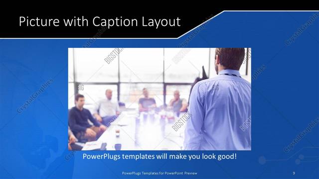 Picture with Caption presentation slide layout