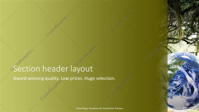 Section Header presentation slide layout