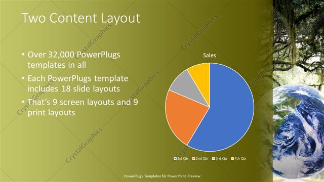 Two Content presentation slide layout