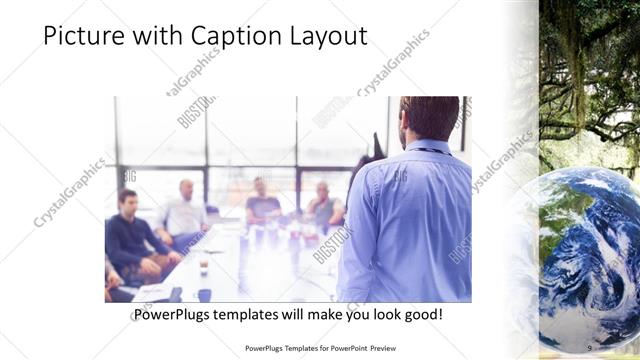 Picture with Caption presentation slide layout