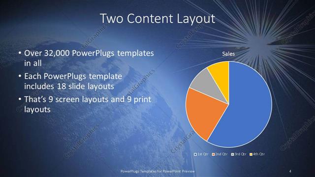 Two Content presentation slide layout