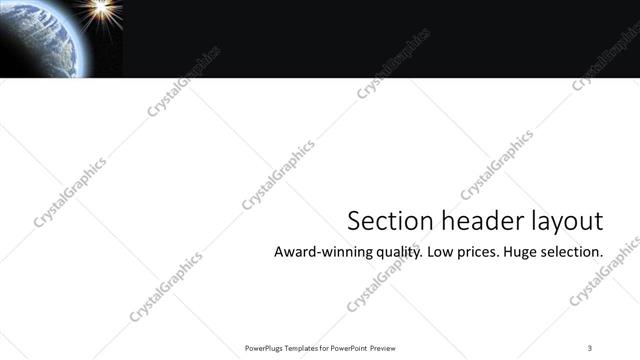 Section Header presentation slide layout