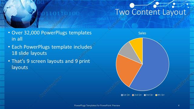 Two Content presentation slide layout