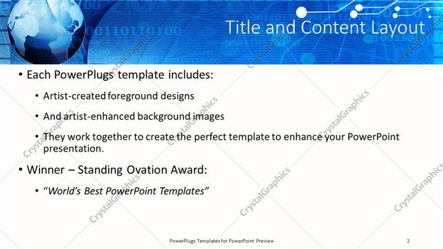 Title and Content presentation slide layout