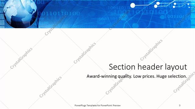 Section Header presentation slide layout
