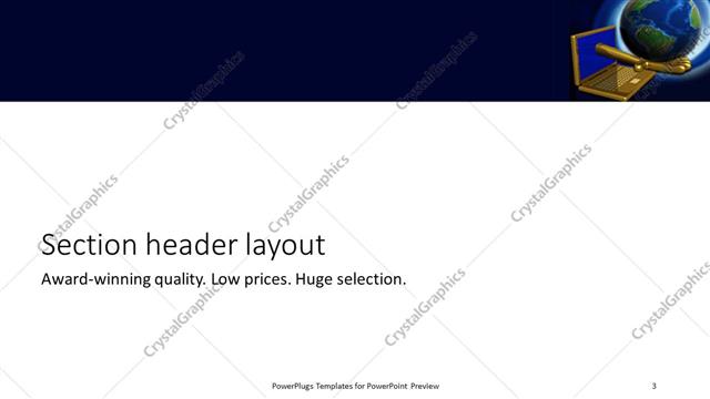 Section Header presentation slide layout