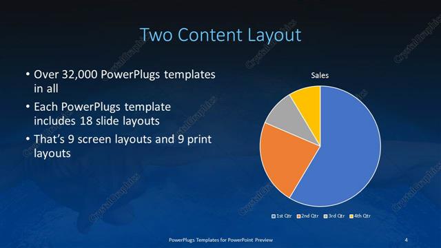 Two Content presentation slide layout