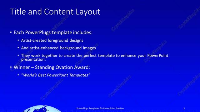 Title and Content presentation slide layout