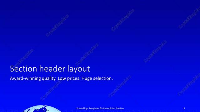 Section Header presentation slide layout