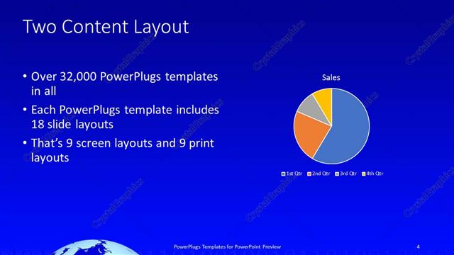 Two Content presentation slide layout